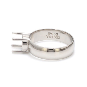 Platinum 4 Prong  Mounting Ring for Men JL PT 1220-M   Jewelove.US