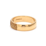 Load image into Gallery viewer, Gold Fingerprint Engraved Platinum Rings for Couples
