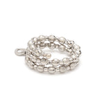 Load image into Gallery viewer, Japanese 2 Row Flexible Size Platinum Ring with Diamond Cut Balls JL PT 1020
