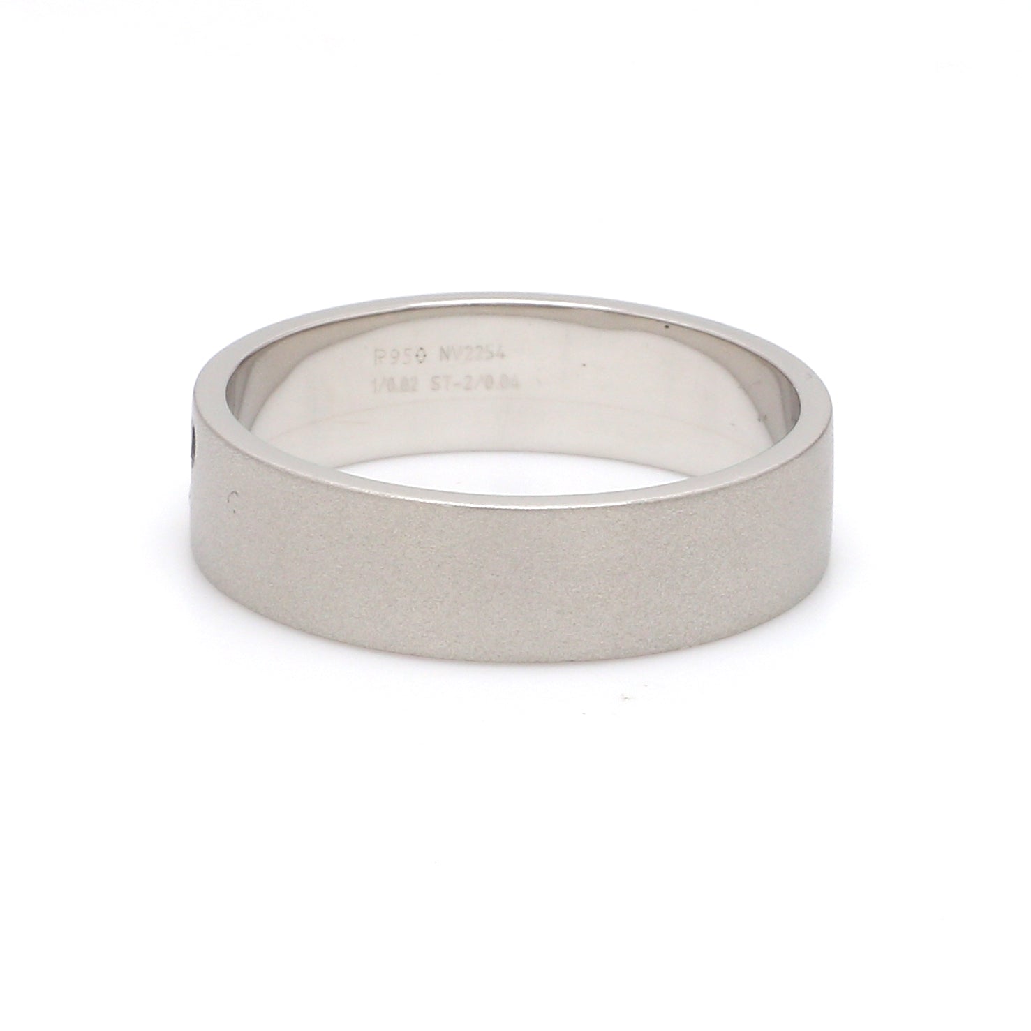 Customised Platinum White & Black Diamond Ring for Men JL PT 1140
