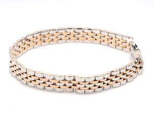 Platinum & Rose Gold Bracelet for Men JL PTB 1097   Jewelove.US