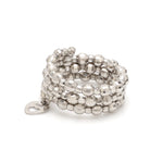 Load image into Gallery viewer, Japanese 3 Row Flexible Size Platinum Ring with Diamond Cut Balls JL PT 1019
