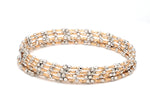 Load image into Gallery viewer, Unique 5-Row Japanese Platinum &amp; Rose Gold Bracelet for Women JL PTB 775   Jewelove.US

