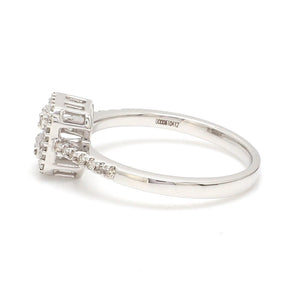 Emerald Cut Solitaire-look Platinum Engagement Ring for Women JL PT 1011   Jewelove