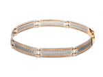 Load image into Gallery viewer, Platinum &amp; Rose Gold Bracelet for Men JL PTB 1056   Jewelove.US
