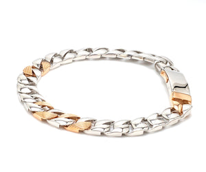 Designer Platinum & Rose Gold Bracelet for Men JL PTB 752