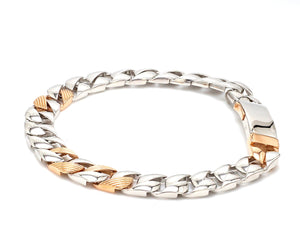 Designer Platinum & Rose Gold Bracelet for Men JL PTB 752   Jewelove.US