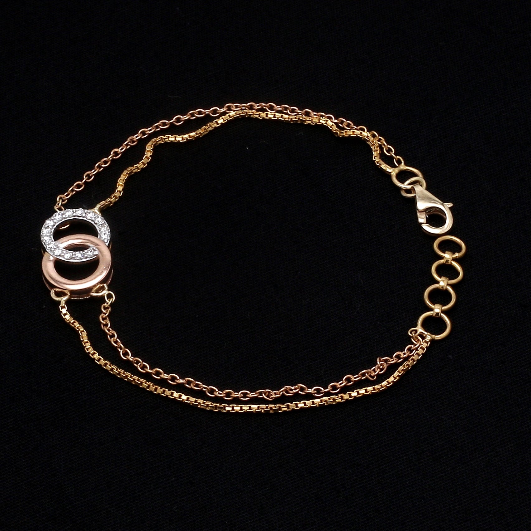 Customised 14K Gold Bracelet with Diamonds   Jewelove.US