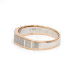 Load image into Gallery viewer, Men of Platinum | Square Profile Rose Gold Platinum Single Diamond Ring JL PT 994   Jewelove.US
