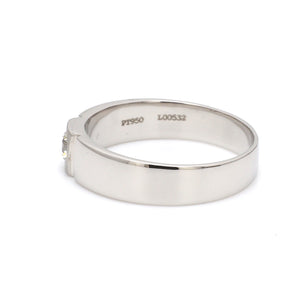 Customised 0.25 cts. Single Diamond Platinum Ring for Men SJ PTO 311-Z   Jewelove