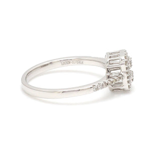Emerald Cut Solitaire-look Platinum Engagement Ring for Women JL PT 1011   Jewelove