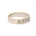 Load image into Gallery viewer, Men of Platinum | Square Profile Rose Gold Platinum Single Diamond Ring JL PT 994
