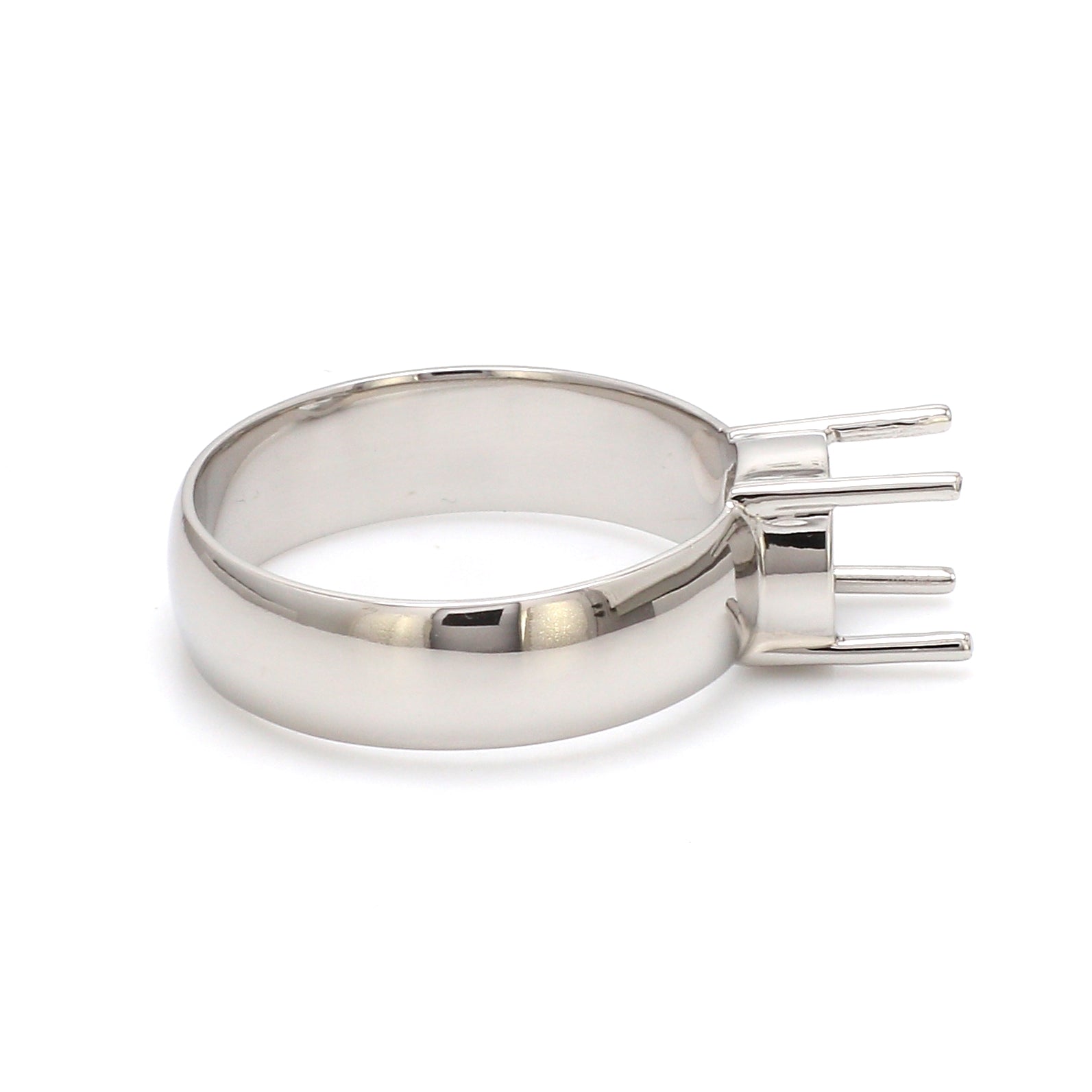 Platinum 4 Prong  Mounting Ring for Men JL PT 1220-M   Jewelove.US