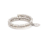 Load image into Gallery viewer, Unique Textured Japanese 2 Row Flexible Size Platinum Ring JL PT 1073
