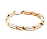 Load image into Gallery viewer, Designer Heavy Platinum &amp; Rose Gold Bracelet for Men JL PTB 753
