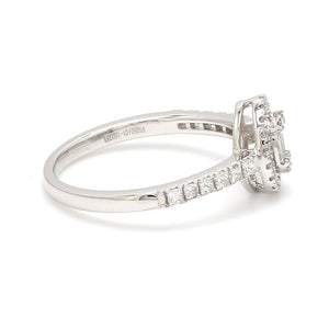 Oval Solitaire-Look Platinum Diamond Ring for Women JL PT 1004   Jewelove
