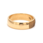 Load image into Gallery viewer, Gold Fingerprint Engraved Platinum Rings for Couples   Jewelove
