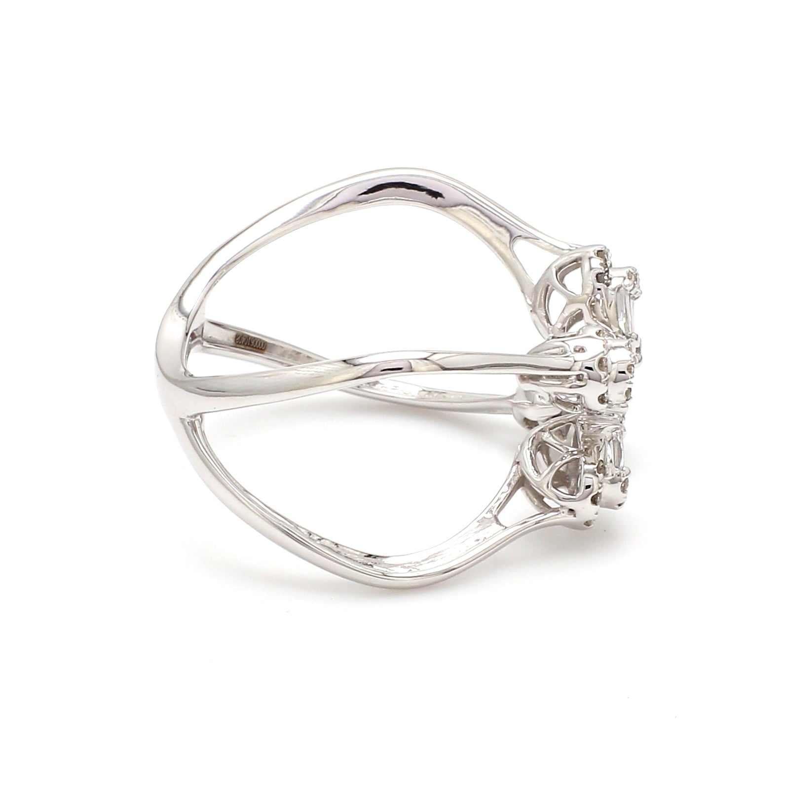Designer Platinum Baguette Diamond Ring for Women JL PT 1007