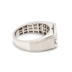 Load image into Gallery viewer, Designer 18K White Gold with Diamond Princess Cut Ring with a Openable Secret Message for Men JL PT 1009
