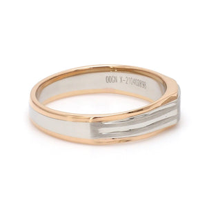 Platinum & Rose Gold Fusion Single Diamond Ring for Men JL PT 997   Jewelove.US