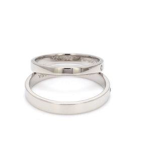 Side View of Single Diamond Platinum Couple Ring JL PT 500