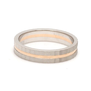 View of Designer Platinum & Rose Gold Ring for Women JL PT 1128