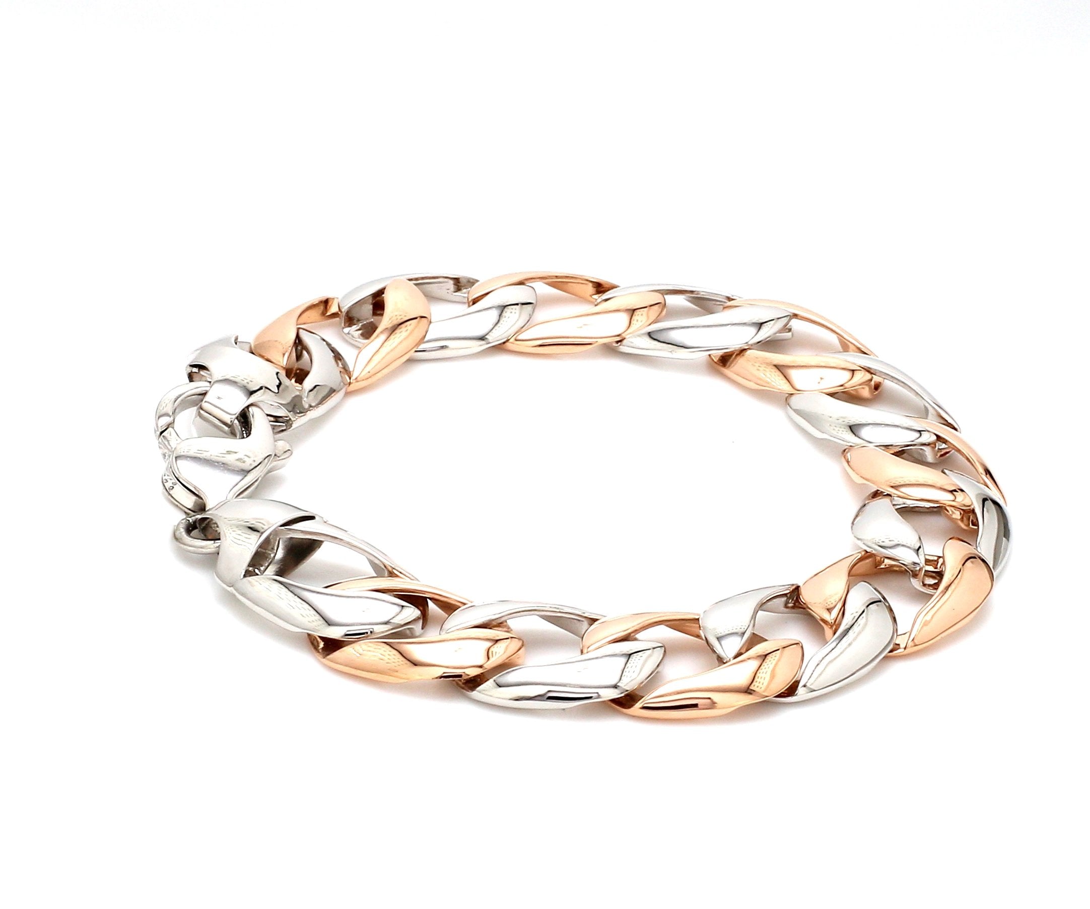 Classic Platinum & Rose Gold Bracelet for Men JL PTB 751   Jewelove.US