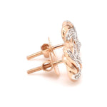 Load image into Gallery viewer, Customised 14K Rose Gold + White Gold earrings with diamonds   Jewelove.US
