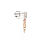 Load image into Gallery viewer, Designer Plain Platinum &amp; Rose Gold Earrings JL PT E 213   Jewelove™
