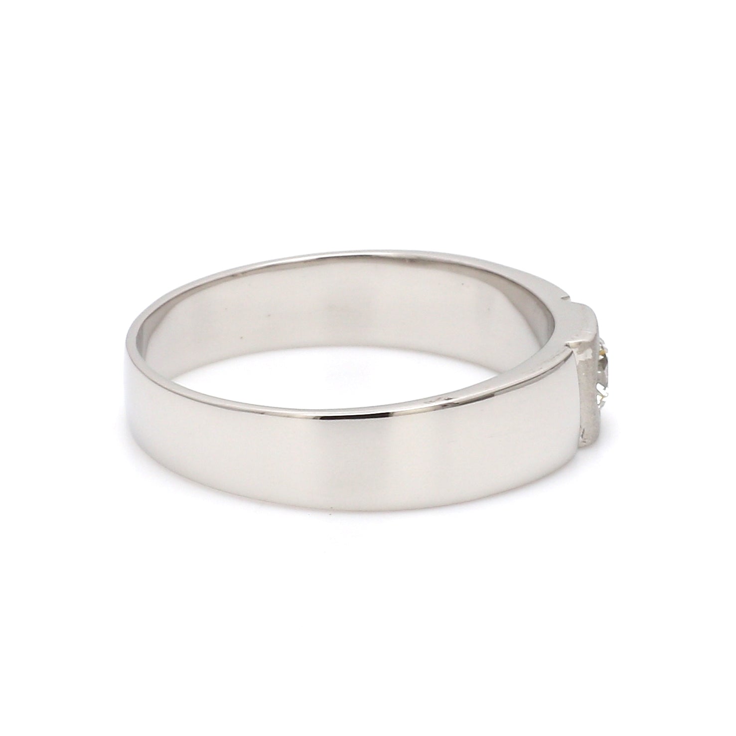 Customised 0.25 cts. Single Diamond Platinum Ring for Men SJ PTO 311-Z