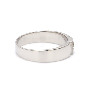 Customised 0.25 cts. Single Diamond Platinum Ring for Men SJ PTO 311-Z