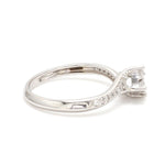 Load image into Gallery viewer, Princess Cut Solitaire-look Platinum Engagement Ring for Women JL PT 1010
