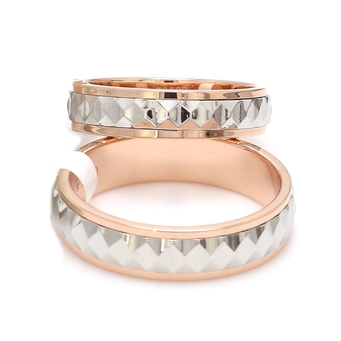 Designer Platinum & Rose Gold Couple Rings JL PT 1113   Jewelove.US