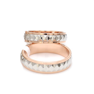 Designer Platinum & Rose Gold Couple Rings JL PT 1113
