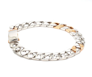 Designer Platinum & Rose Gold Bracelet for Men JL PTB 752