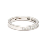 Load image into Gallery viewer, Princess Cut Diamond Platinum Half Eternity Wedding Band for Women JL PT 1005
