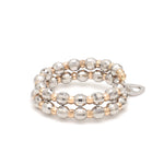 Load image into Gallery viewer, Japanese 2 Row Flexible Platinum Rose Gold Fusion Ring with Diamond Cutting JL PT 1021
