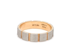 Platinum & Rose Gold Ring  for Men JL PT 1123