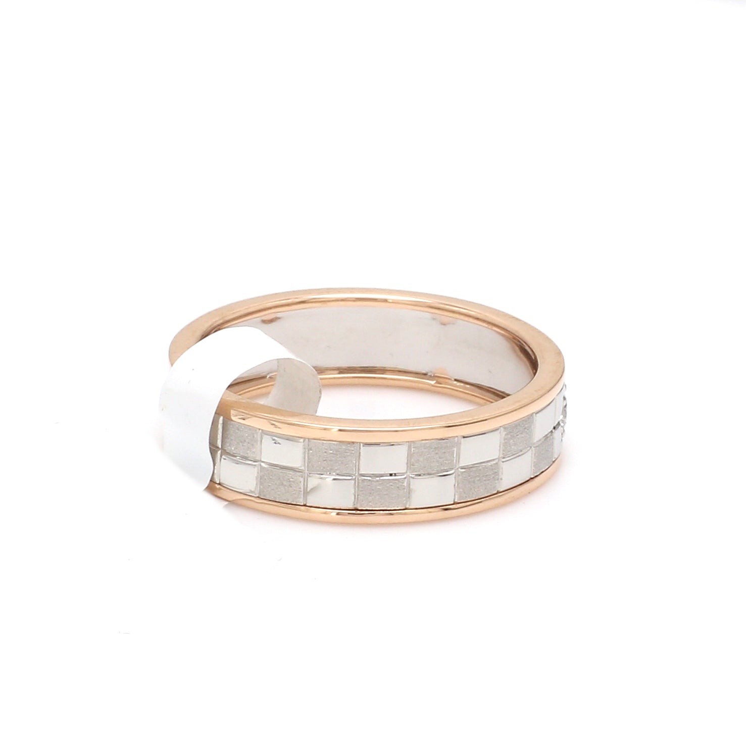 Chess Couple Rings in Platinum & Rose Gold with Single Diamonds JL PT 1114   Jewelove.US