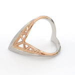 Load image into Gallery viewer, Designer V -shape Platinum &amp; Rose Gold Cocktail Ring for Women JL PT 967   Jewelove.US
