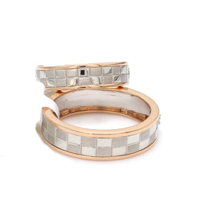 Chess Couple Rings in Platinum & Rose Gold with Single Diamonds JL PT 1114   Jewelove.US