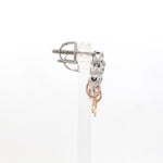 Load image into Gallery viewer, Designer Plain Platinum &amp; Rose Gold Earrings JL PT E 212   Jewelove™
