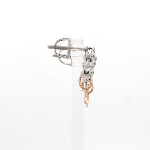 Designer Plain Platinum & Rose Gold Earrings JL PT E 212   Jewelove™