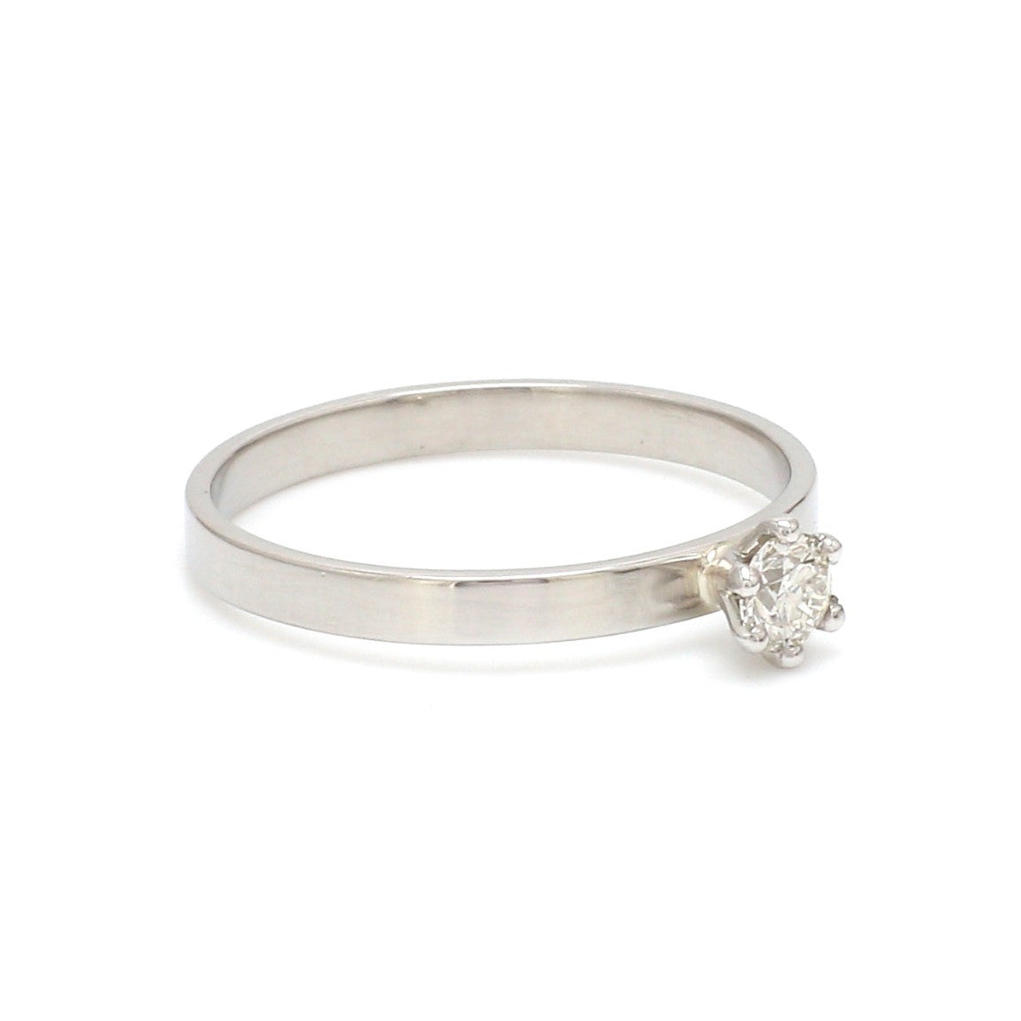 20 Pointer Classic 6 Prong Solitaire Ring made in Platinum SKU 0012-A   Jewelove.US