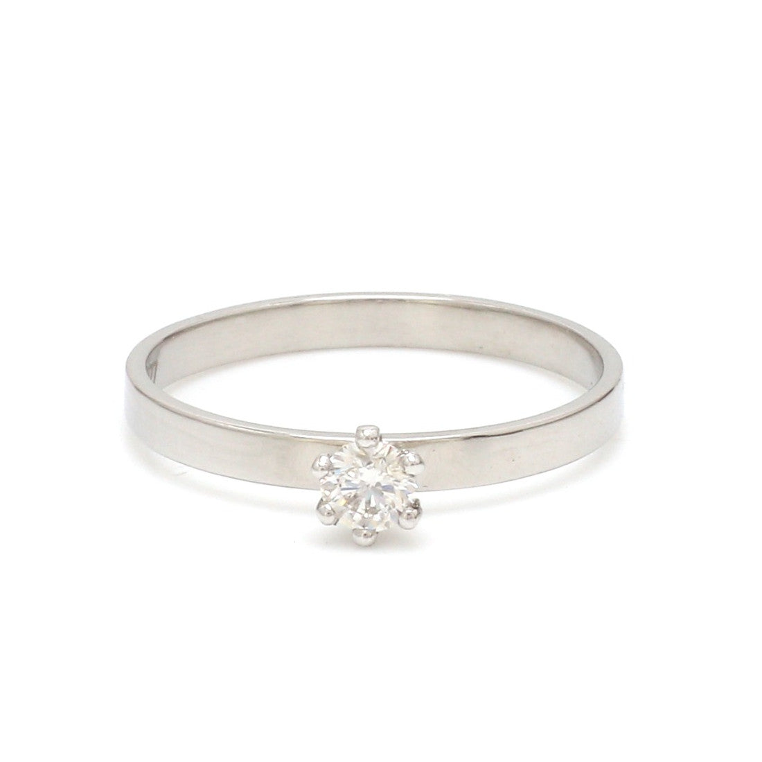 20 Pointer Classic 6 Prong Solitaire Ring made in Platinum SKU 0012-A