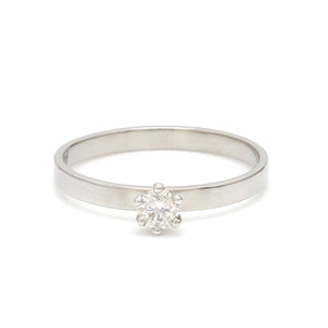 20 Pointer Classic 6 Prong Solitaire Ring made in Platinum SKU 0012-A   Jewelove.US