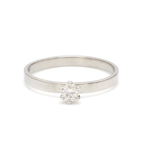 20 Pointer Classic 6 Prong Solitaire Ring made in Platinum SKU 0012-A