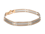 Load image into Gallery viewer, Platinum &amp; Rose Gold Bracelet for Men JL PTB 1056   Jewelove.US
