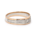 Load image into Gallery viewer, Platinum &amp; Rose Gold Fusion Single Diamond Ring for Men JL PT 997   Jewelove.US
