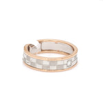 Load image into Gallery viewer, Side View of Platinum &amp; Rose Gold Rings with Single Diamonds for Women JL PT 1121
